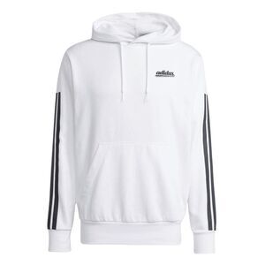 Adidas Mens Script Logo Hoodie / White